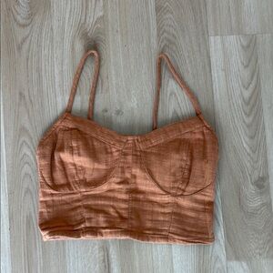 Billabong Rust Orange Cropped Bustier Top